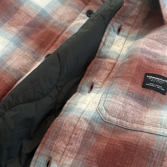 Zara Quilted checked overshirt Red and Gray Plaid Shirt 9/10Y - Picture 7 of 9
